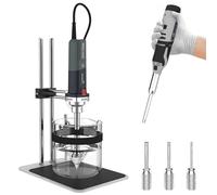 High Speed Handheld Homogenizer, Lab Disperser Emulsifier 9000-30000 RPM, 6 Speed Settings, 316 Stainless Steel Heads for 150-10000ML Sample, Max Viscosity 10000mPas