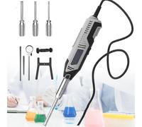 High-Speed Handheld Lab Homogenizer, 6 Gears Adjustable, 0.5-250ml, for Cosmetic Lotion, with Stand & 10+6mm Probes