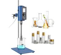 High Speed Homogenizer for Lab Disperser Emulsifier, Adjustable Speed Digital Display Mixer for Cosmetic Mixing