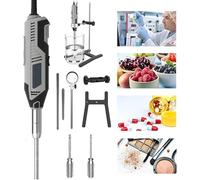High-Speed Homogenizer & Lab Disperser Emulsifier, Adjustable Speed, 2 Working Heads & Stand, Tissue Crusher Mixer for Animal Tissue, Food & Medicine (10mm+8mm)