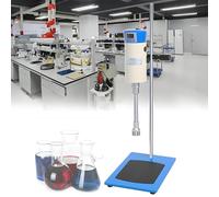 High Speed Homogenizer, Lab Disperser Emulsifier with 2 Work Heads, 0.3-13L Capacity, Speed 300-18000r/min, Ideal for Liquid Emulsification and Uniform Dispersion