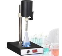 High-Speed Homogenizer Lab Disperser Emulsifier with 2 Working Heads, Adjustable 20000rpm Speed, 17cm Lifting Stroke for Fast Mixing in Chemicals