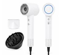 High Speed Ionic Hair Dryer with Diffuser, Fast Drying Quiet Professional | 110000RPM 500 Million Plasma Blow Dryer for Women, Anti-Frizz, Lightweight ionic hairdryer for curly hair Home & Salon