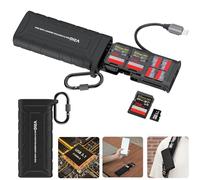 High-Speed Multi Memory Card Reader & Writer Type-C USB 3.1 Micro SD, SDXC Fast Card Reader for Professional Photographers IP54 Safe & Secure Card Holder Case Fast Transmission Speeds Up To 312MB/s