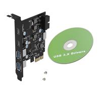 High Speed PCI Express to Type C USB-A Type-E 19-PIN Expansion Card 6-Ports USB PCIe Card