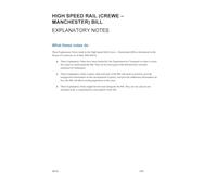High Speed Rail (Crewe - Manchester) Bill Explanatory Notes (House of Commons) HCB 8-EN