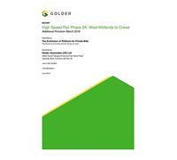 High Speed Rail Phase 2A: West Midlands to Crewe Additional Provision March 2018 (House of Commons Paper) HC 1316