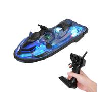 High Speed RC Boat - 2.4GHz Remote Control Pool Toy with Strong Signal and LED | Water Races Games Entertainment Boys Girls 6 Years and Up Divertiment