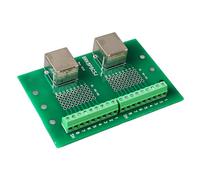 High-Speed RJ45 Ethernet Connector Board with Dual Network Ports and Screw Terminal - Ideal for Home, Business, and Data Centers