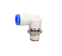 High-Speed Rotary Joint KSL Right Angle Elbow with Bearing 360 Rotation Pneumatic Air Fitting 1Pcs(Red Wine)