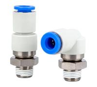 High-Speed Rotary Pneumatic Right Angle Elbow Joint KSL Through Universal 360 Degree KSH06/08-M5/01S/02S 1Pcs(KSH 04-M3)