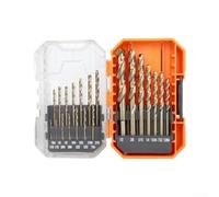 High Speed Steel 21PCS Cobalt Drill Bit Set for Metal, Wood, and Plastic with Pilot Type Tip to Reduce Walking and Provide Accurate, Clean Hole Drilling