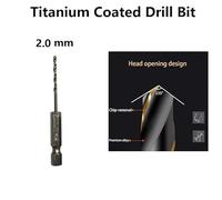 High Speed Steel Drill Bit Set of 13 with Hex Shank for Fast Changes Suitable for Various Materials (2mm)