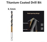 High Speed Steel Drill Bits Set of 14 with 1/4 Hex Shank, 1 5 6 5mm for Quick Bit Changes (6.5mm)