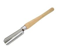 High Speed Steel Roughing Gouge Lathe Chisel for Wood Turning with Wooden Handle Ideal for Wood Hobbyists DIY Enthusiasts and Carpenters Half Round Blade 120×50mm
