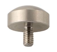 High-Speed Steel Spherical Point for Dial Indicator & Micrometer Depth Gauge, M2.5 Thread, Ø10mm Diameter, 5mm Effective Length, Silver Finish