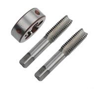 High Speed Steel Tap Set, For M14 x 2mm Pitch Metric Taper Tap with Right Hand Thread, 14mm x 2 Thread Tap for Metalworking, Broach Setup Compatible Tool, 2-Pack, 78mm Length