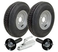 High speed trailer kit 4.80/4.00 - 8 road legal wheels + hub & stub axle, hitch