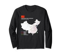 High-Speed Train Railway - Souvenir Route Map China Long Sleeve T-Shirt