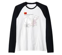 High-Speed Train Railway - Souvenir Route Map China Raglan Baseball Tee
