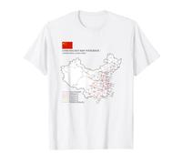 High-Speed Train Railway - Souvenir Route Map China T-Shirt