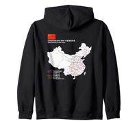 High-Speed Train Railway - Souvenir Route Map China Zip Hoodie