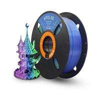 High-Speed Tri-Colour Blue-Green-Purple Silk PETG 3D Printer Filament 1.75mm, Dimentional Accuracy +/-0.02mm, 1Kg Spool (Reuseable Tray) 3D Printing Filament