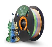 High-Speed Tri-Colour Orange-Blue-Green PETG 3D Printer Filament 1.75mm, Dimentional Accuracy +/-0.02mm, 1Kg Spool (Reuseable Tray) 3D Printing Filament