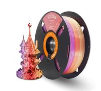 High-Speed Tri-Colour/Red Gold Purple /1KG, High Speed Up to 600mm/s 3D Printer Filament Dimensional Accuracy +/- 0.02 mm, 1kg Cardboard Spool(2.2lbs) Fits for Most FDM 3D Printers