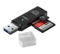 High-Speed USB 3.0 Memory Card Reader - Multi 2-in-1 Adapter for SD, Micro SD, SDHC & SDXC Compatible with iPhone 16 Pro, MacBook Pro/Air, iPad Pro, Android/Galaxy A5/S24