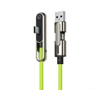 High Speed USB to USB C Cable 240W Fast Charge Stand Aluminium Alloy Phone Holder Data Cord for Android 17cm Green(Green)