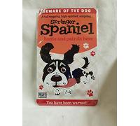 High-spirited Black Springer Spaniel, beware of the dog sign, approx 22x13cms great gift for any occasion
