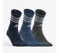 adidas Sportswear Unisex 3 Stripes Cushioned Sportswear Crew Socks - 3 Pack - Blue Multi, Legend Ink/Ink/Dk Grey Heather, Size S, Men Legend Ink/Ink/Dk Grey Heather