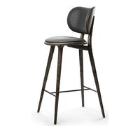 High Stool backrest Barstool Mater Sirka grau - black H 69 - 5704794012229