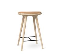 High Stool Bar Stool Soap Treated Oak/ Sand Leather 69 cm
