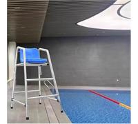 High Stool Ladder Detachable Lifeguard Chair Barstool, 3.9 4.9 5.9 Ft Tall Stainless Steel Observation Chair with Comfortable Seat, Loads 300kg/660lbs(120cm/47.2in/3.9ft Tall)
