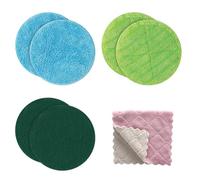 High Street TV Floating Microfiber Mop - 6 Pcs Reusable Refill Polishing Pads for Wet Dry Floor Cleaning, Hardwood Laminate Dirt Removing