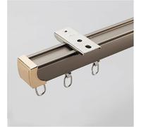 High Strength 1 5M Aluminum Curtain Track Rod Wall/Ceiling Mounted Ideal for Room Dividers Champagne Color Perfect for Home Decoration (5m/4 * 1.25m)