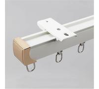 High Strength 1 5m Aluminum Curtain Track Wall/Ceiling Mounted Ideal for Room Dividers White (4m 4x1m) Durable Versatile Easy Installation