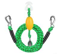 High Strength 17FT Water Tow Rope, 4800 lbs Capacity, Ideal for Water Skiing and For Tubing Activities (green black)