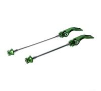 High Strength Aluminum Alloy Quick Release Skewer Set for Mountain Bikes, CNC Forged Axle, Lightweight Hollow Design, Front 145mm Rear 180mm(green)
