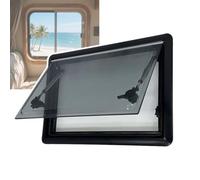 High Strength Aluminum RV Window with Blinds & Bug Screen 70° Adjustable Push Out Design Easy Installation for Motorhomes & Caravans (700x400mm)