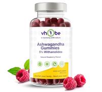 High Strength Ashwagandha Gummies 1200mg - 60 Vegan Gummies for Stress Relief, Sleep & Energy Support | Natural Raspberry Flavour Ashwagandha Supplement with 5% Withanolides | UK Made by vh1be