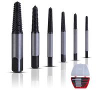 High Strength Carbon Steel 6Piece Easy Out Screw Extractor Removal Suitable for Efficient Bolts Removal Plumbing Repairs Tool Storage