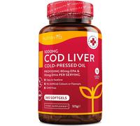 Cod Liver Oil 1000mg Cold-Pressed Fish Oil 365 Softgels Nutravita White One Size