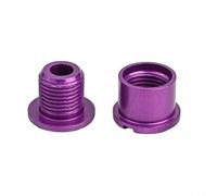 High Strength Crankset Bolts for Bikes Fine Threaded Design for Optimal Engagement and Stability (double disk nail Purple)