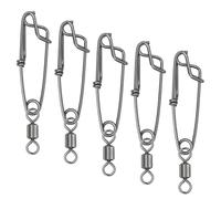High Strength Fishing Snap Swivels, 5pcs Stainless Steel Fishing Swivels Snaps Extra Large Quick Change Connector, Freshwater Saltwater Fishing Tackle (154mm)