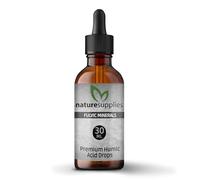 High Strength Fulvic Acid Liquid 30ml - Humic Mineral Complex for Gut Health, Detox & Cleanse Support - 33 Organic Amino Acids, GMO & Chemical-Free for Humans - Naturesupplies