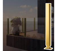 High-Strength Glass Balustrade s with Slots & Base, 90cm Column for Railings, Terraces, and Partitions - Glass Railing Support (A-MID)