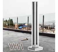 High-Strength Glass Railing System for Terraces & Balconies - Metal Frame with Glass Panels Ideal for Outdoor Use Modern Safety Barrier for Decks & Patios,Corner Post-H-80cm/31.5"